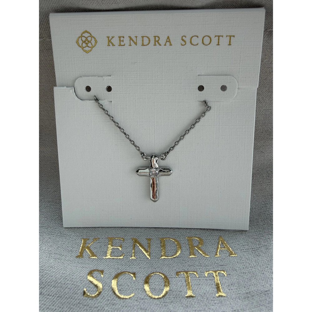 Kendra Scott Silver Cross Pendant Necklace